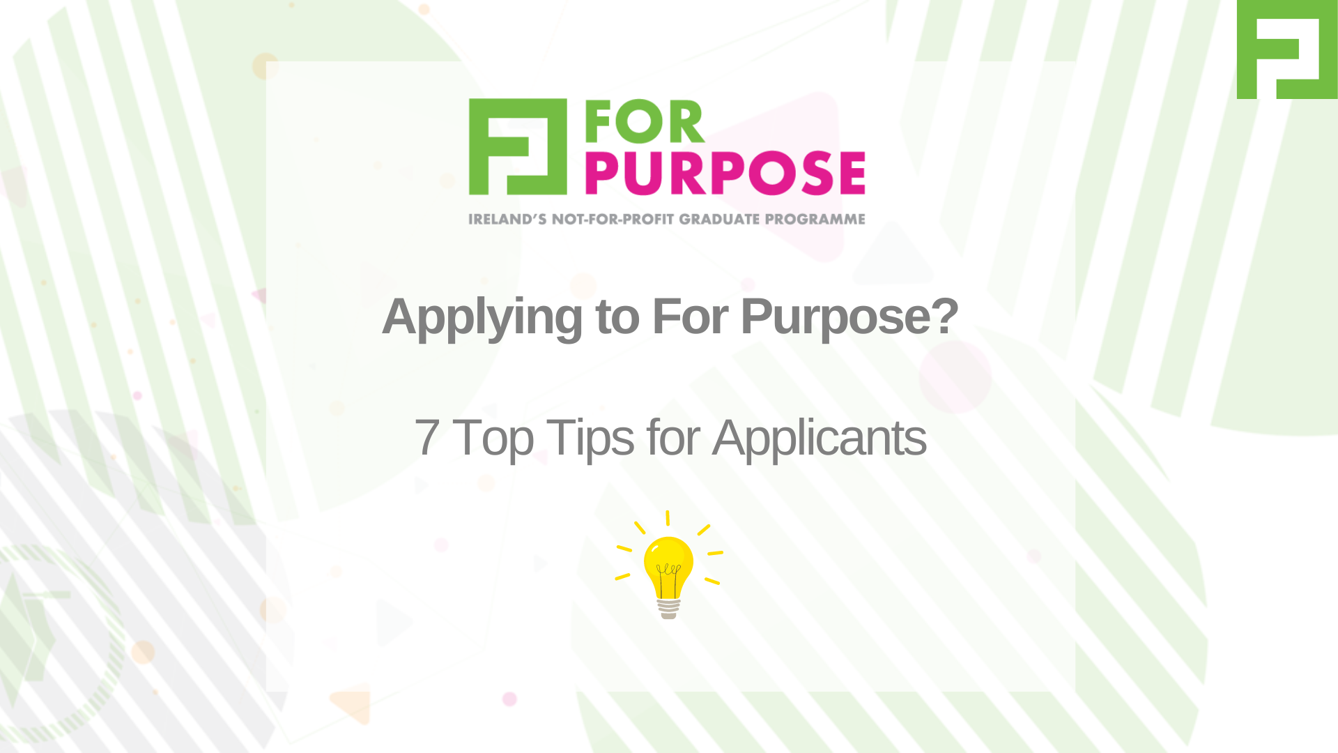 Applying to For Purpose